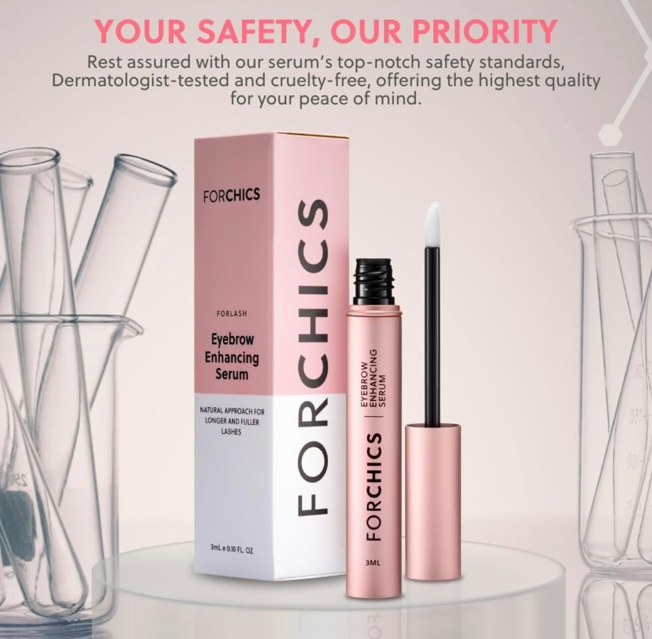 Forchics Forbrow Serum Para Crecimiento De Cejas Mas Gruesas