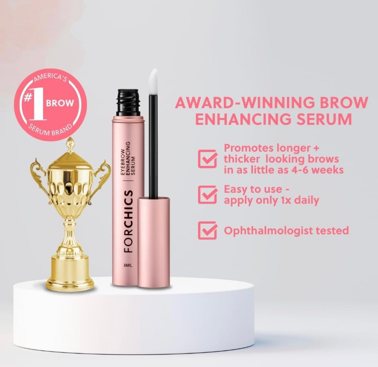 Forchics Forbrow Serum Para Crecimiento De Cejas Mas Gruesas