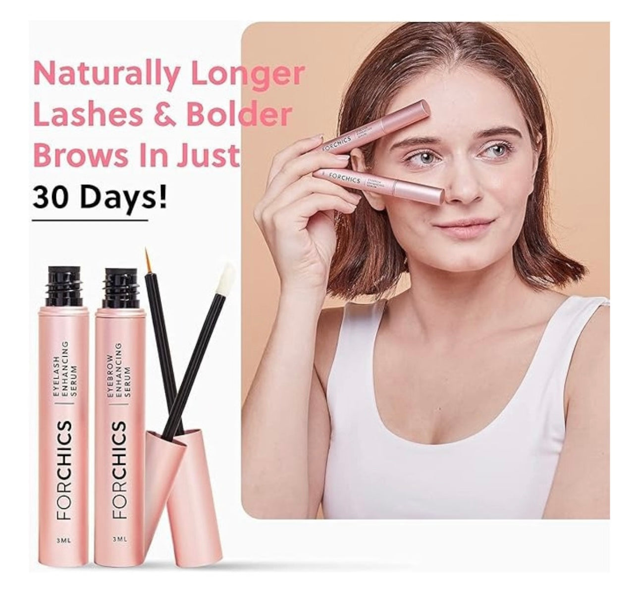 Forchics Kit Serum - Crecimiento de pestañas y cejas